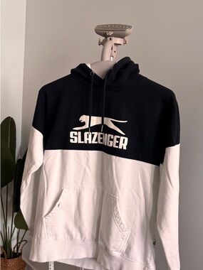 Slazenger Two-Tone Black and White Pullover Hoodie